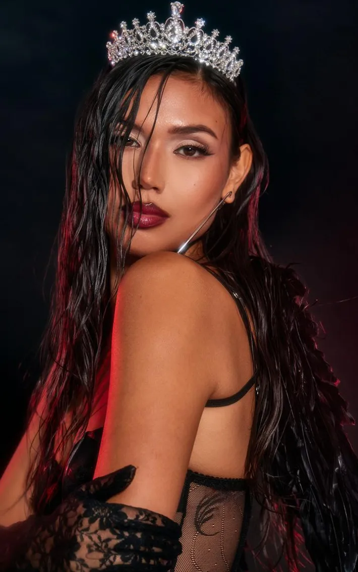 Black Feather Mini Wings And Tiara Accessories Set