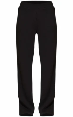Black Flared Split Hem Sweatpants