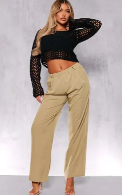 Black Flower Embossed Crochet Oversized Top