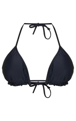 Black Frill Edge Padded Bikini Top