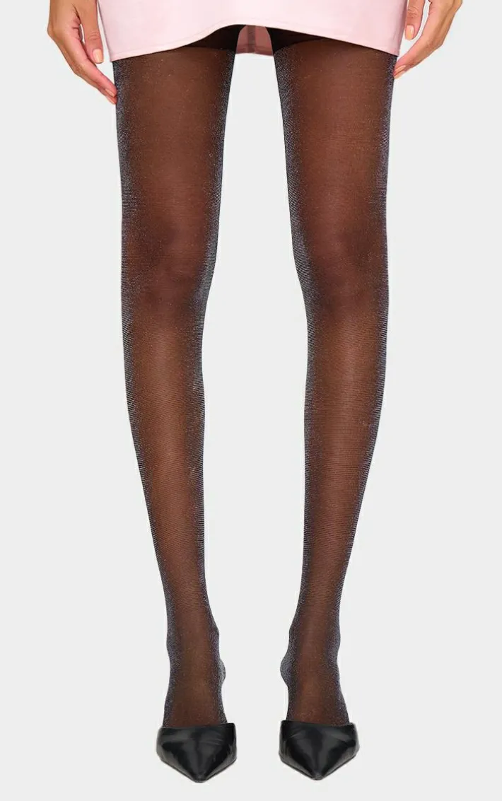 Black Glitter Tights