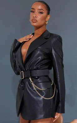 Black Gold Chain Waist Belt