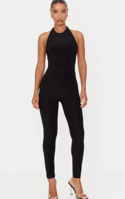 Black High Neck Jumpsuit