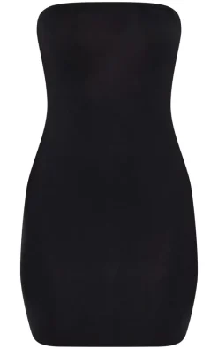 Black Jersey Bandeau Bodycon Dress