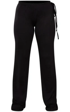 Black Jersey Tie Waist Pants