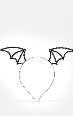 Black Jeweled Bat Headband