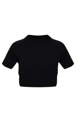 Black Knit T Shirt