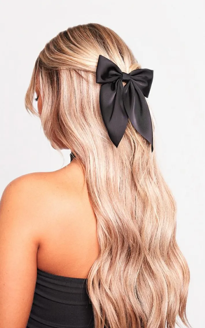 Black Large Bow Hair Clip