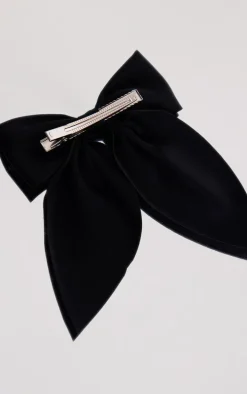 Black Large Bow Hair Clip