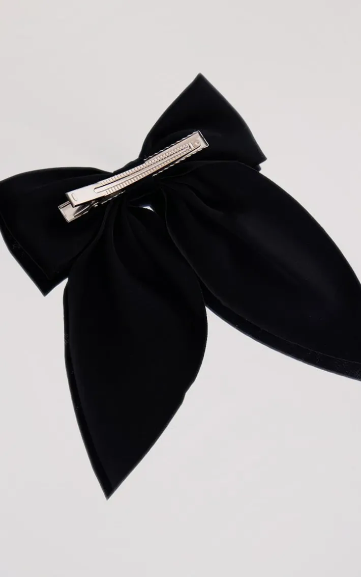 Black Large Bow Hair Clip