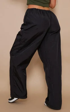 Black Lightweight Parachute Pocket Detail Toggle Cargo's