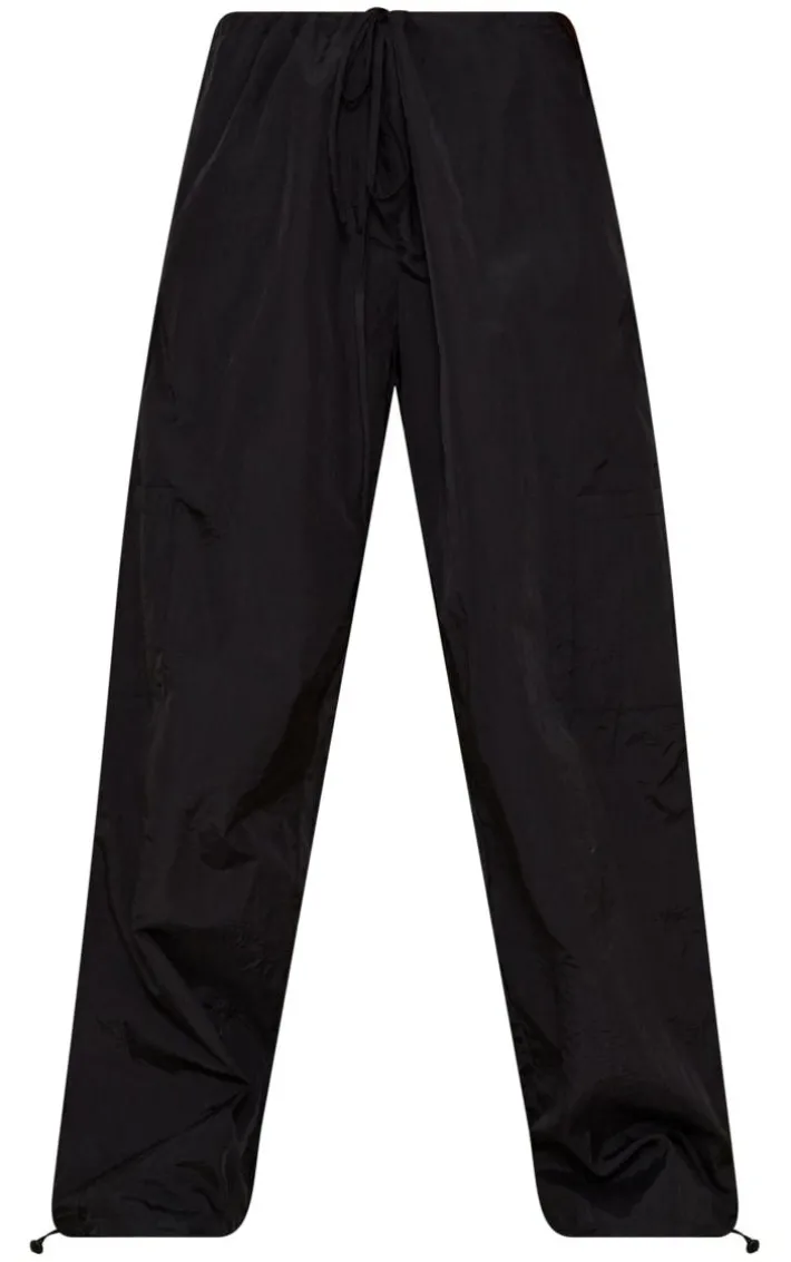 Black Lightweight Parachute Pocket Detail Toggle Cargo's