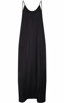 Black Low Back Oversized Maxi Beach Dress