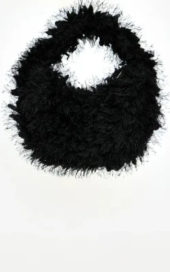 Black Mini Fluffy Handbag