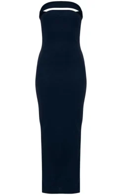 Black Onion Skin Bandeau Maxi Dress