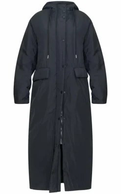 Black Padded Maxi Puffer Coat