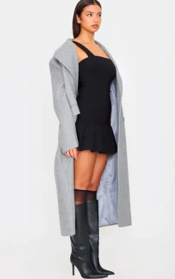 Black Pleated Shift Dress