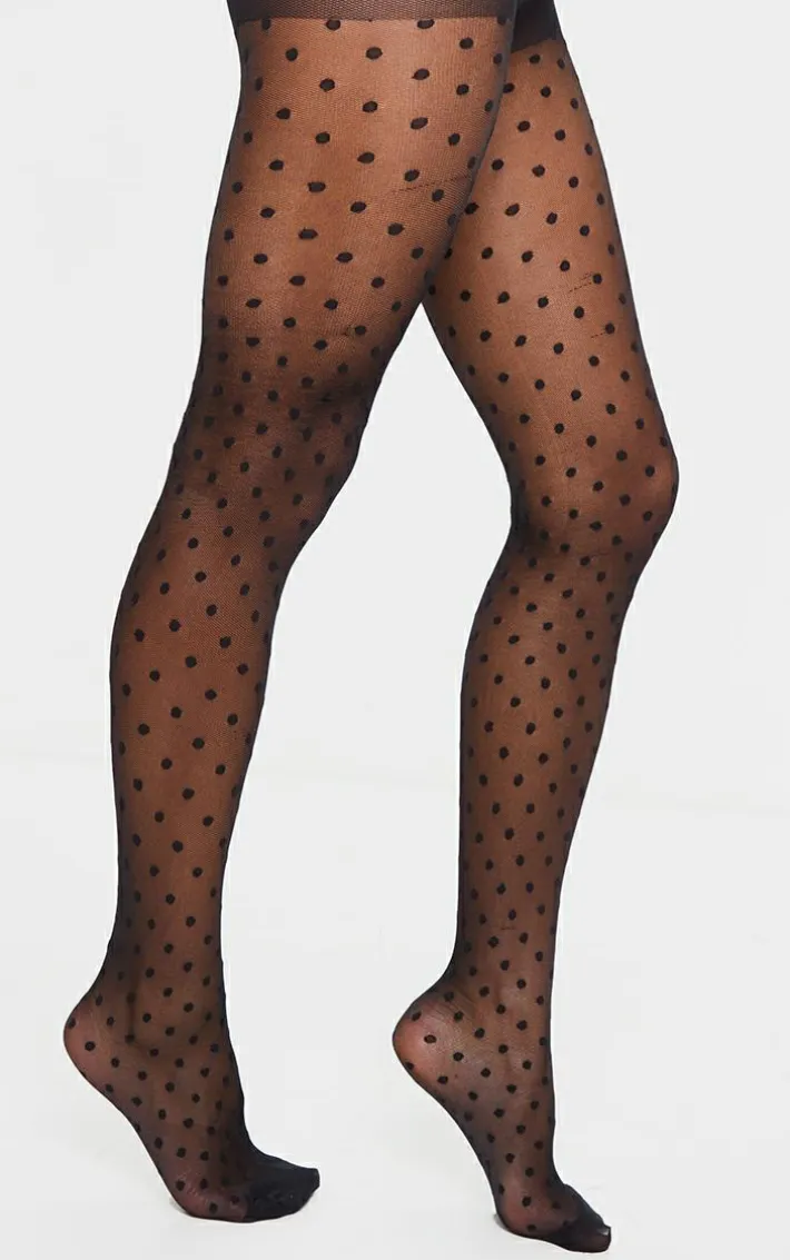 Black Polka Dot Tights
