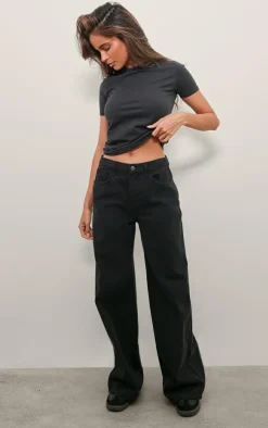 Black Premium Cotton Cap Sleeve T Shirt