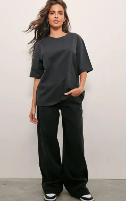 Black Premium Cotton Oversized T-shirt