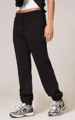 Black Premium Cuffed Drawstring Sweat Sweatpants