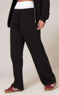 Black Premium Wide Leg Sweat Sweatpants