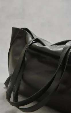Black Rectangular Simple Tote