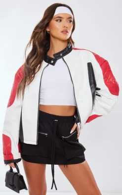 Black Ripstop Pocket Front Cargo Mini Skirt