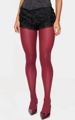 Black Rose Organza Panties Hot Pants