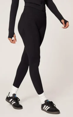 Black Ruched Bum Seamless Leggings