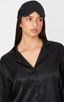 Black Satin Eye Mask