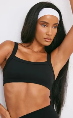 Black Sculpt Extreme Cropped Gym Vest Top