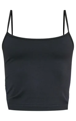 Black Seamless Basic Gym Cami Top