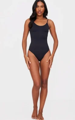 Black Shapewear Thong Bodysuit