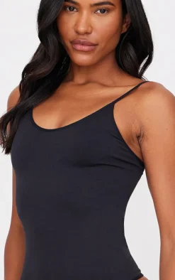 Black Shapewear Thong Bodysuit