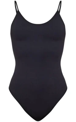 Black Shapewear Thong Bodysuit