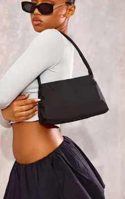 Black Shoulder Nylon Bag