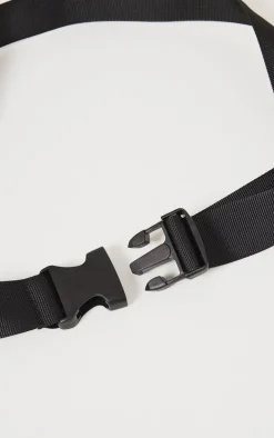 Black Slider Buckle Tape Belt