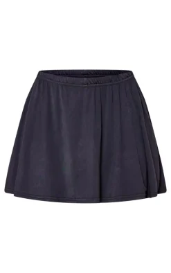 Black Slinky A Line Skort