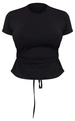 Black Slinky Backless T Shirt