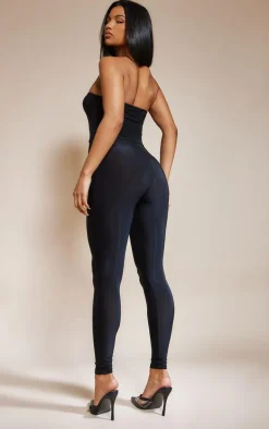 Black Slinky Bandeau Jumpsuit