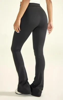Black Snatched Sculpt Foldover Pant