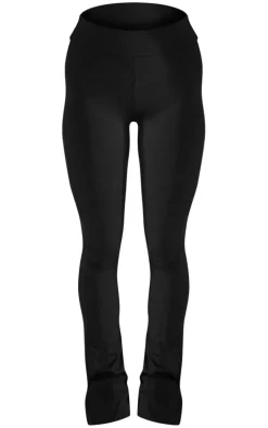 Black Snatched Sculpt Foldover Pant