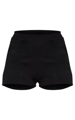 Black Soft Tailored Hotpants