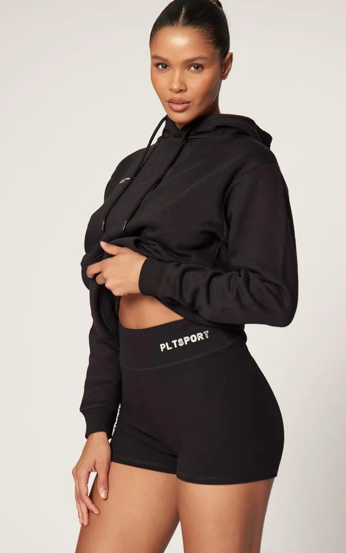 Black Sport Sculpt Booty Shorts