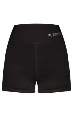 Black Sport Sculpt Booty Shorts