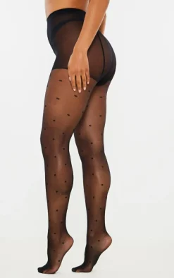Black Spot Patterned Tights