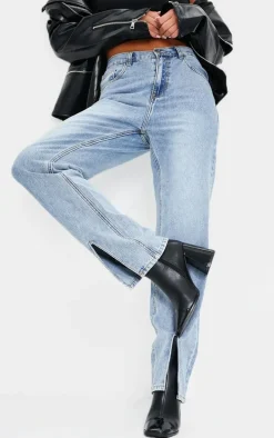 Black Square Toe Mid Flare Block Heels Ankle Boots