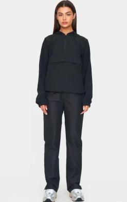 Black Straight Leg Walking Pants