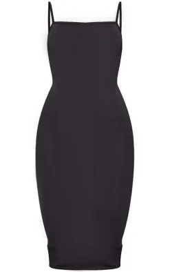 Black Strappy Midi Dress